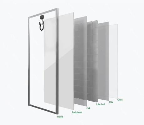pannelli fotovoltaici a basso contenuto di ferro vetro 440w celle solari pannello di energia solare per personalizzazione