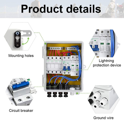 390*390*185 Combinatore fotovoltaico 500VDC con protezione SPD in ABS