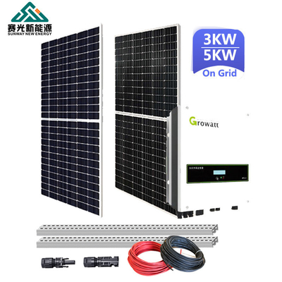 10kw 20kw Sistema solare a rete con 24 ore di lavoro
