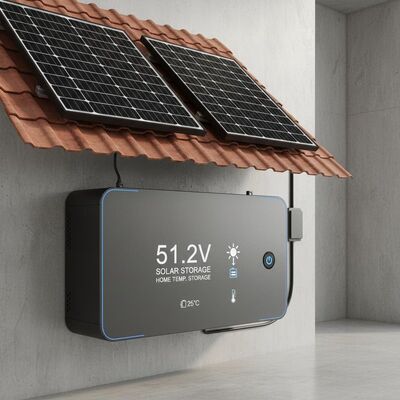 51.2v Immagazzinamento solare Batteria di temperatura domestica Immagazzinamento a pannelli solari Immagazzinamento di energia alimentato da pannelli solari per sistemi di energia solare residenziali