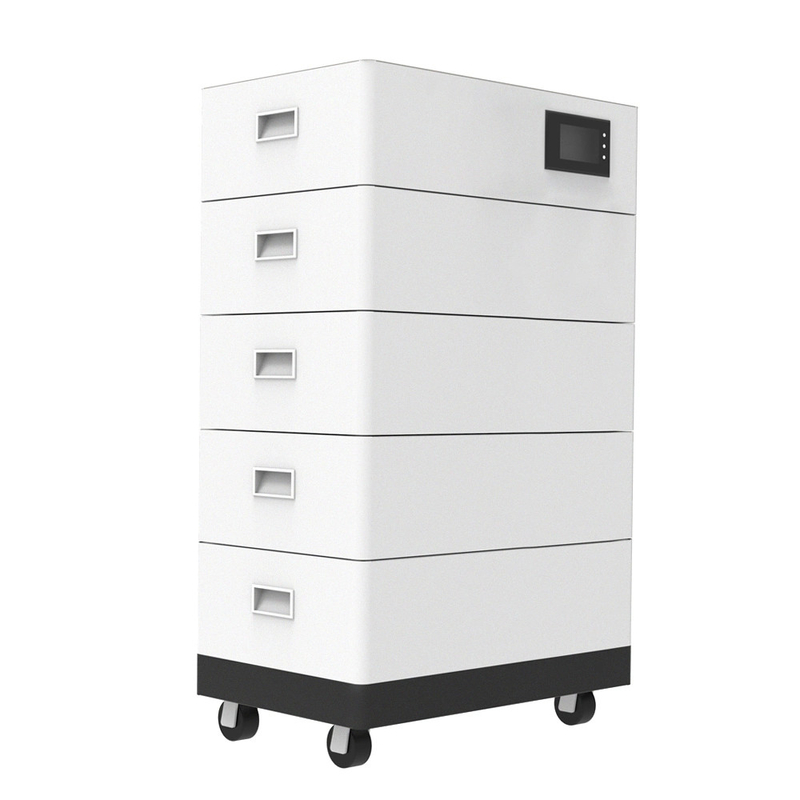 5KWH 10KWH 15KWH 20KWH Batteria al litio impilabile 48V 52ah LiFePO4 per lo stoccaggio solare