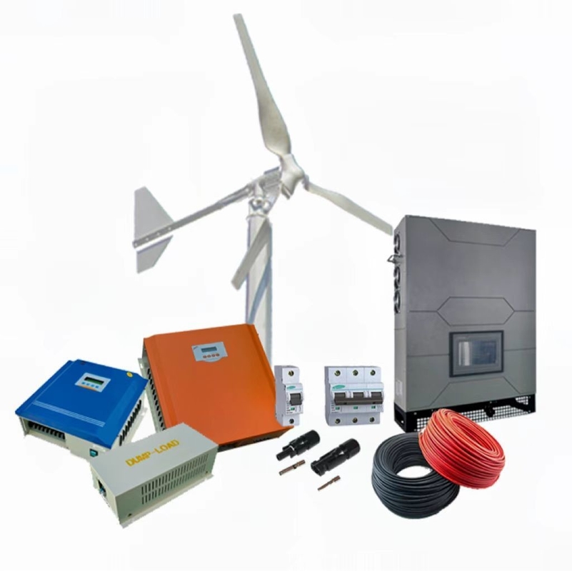 10KW 380VAC Sistema di energia solare eolica ibrida con lame di fibra di vetro rinforzata