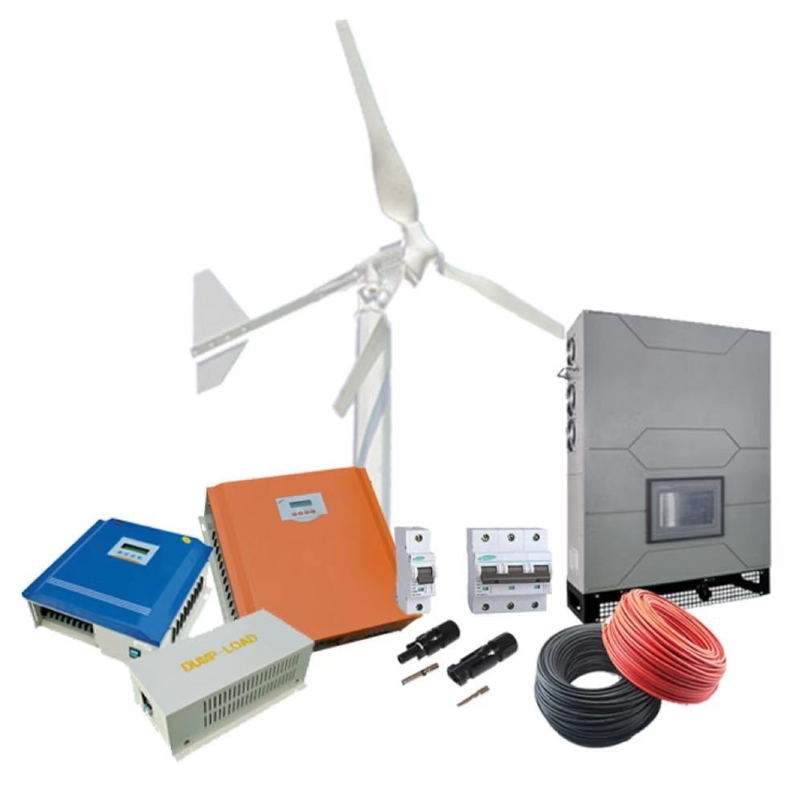 Sistema di generazione di energia eolica in rete a 10 kW in 3 fasi con lame di fibra di vetro rinforzata
