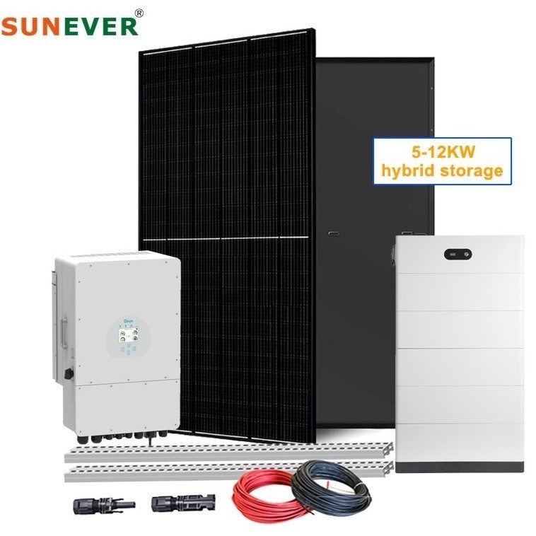 Modalità ibrida 5kw 6kw 8kw 10kw Sistema di energia solare dotato di pannelli solari da 410 a 700 watt