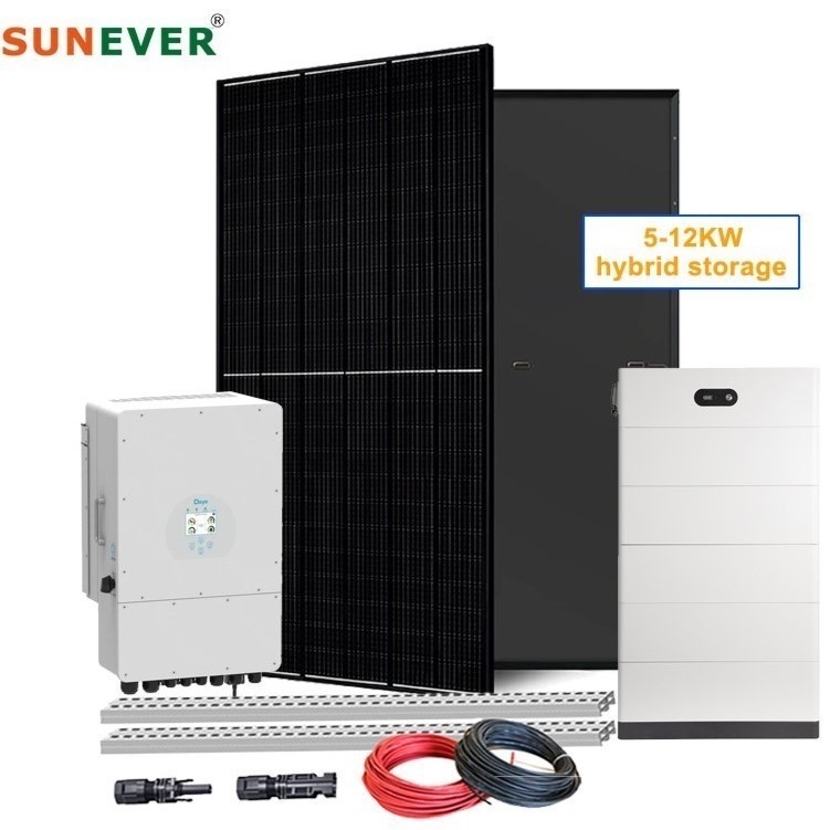 Home Sistema di accumulo di energia solare 6kw 8kw 10kw per kit ibrido Generatore completo di energia