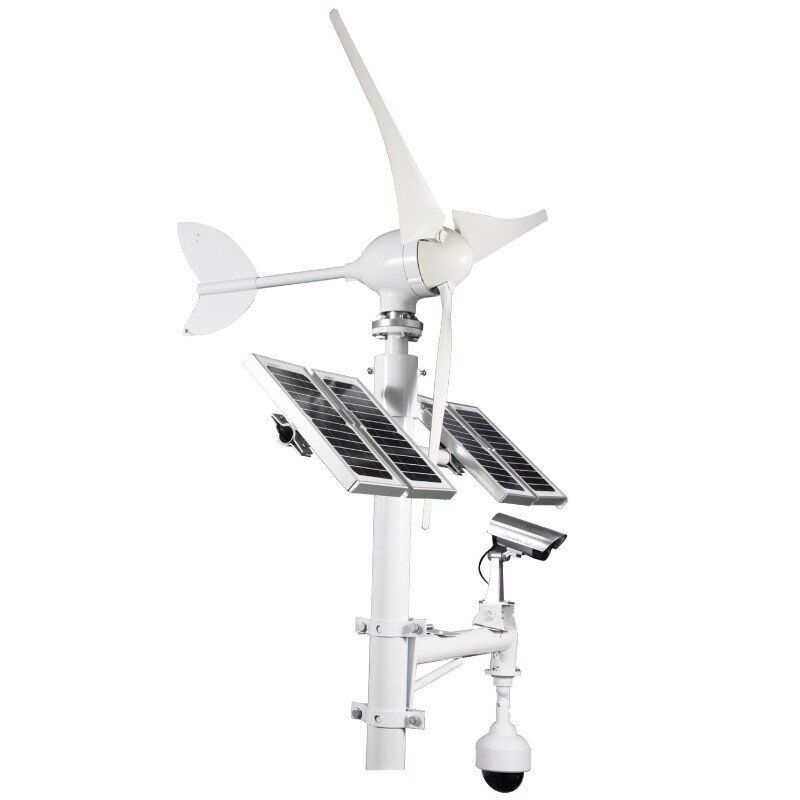 Lampada da strada a LED ibrida e intelligente eolica solare da 300W 600W a risparmio energetico con telecamera CCTV 4G 5G