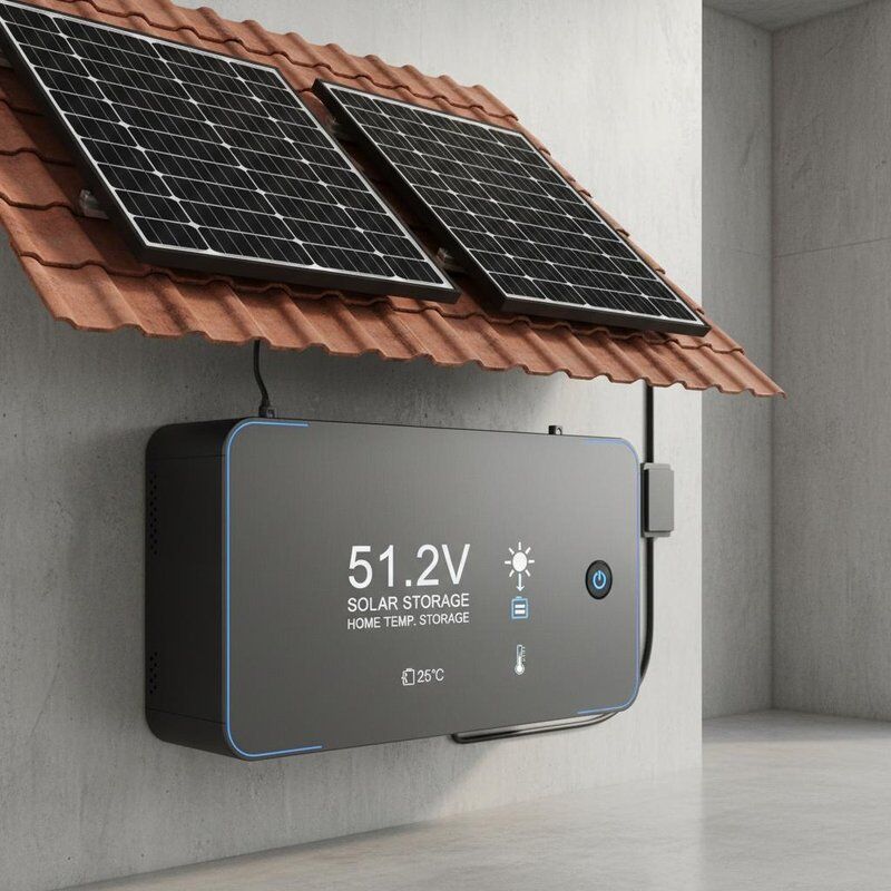 51.2v Immagazzinamento solare Batteria di temperatura domestica Immagazzinamento a pannelli solari Immagazzinamento di energia alimentato da pannelli solari per sistemi di energia solare residenziali