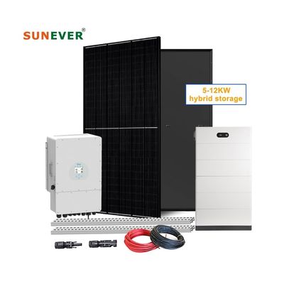 Sistema di energia solare domestica 5000w 6kw 8kw 10kw Hybrid Solar Panel Kit di generazione di energia elettrica