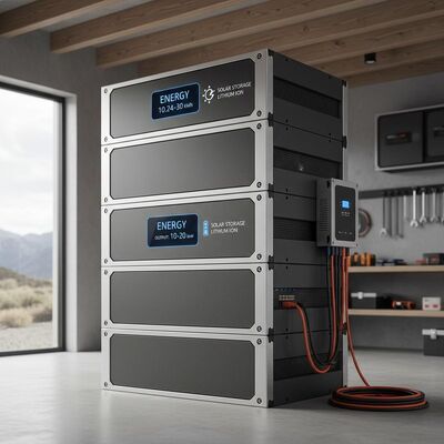Batteria di accumulo solare agli ioni di litio da 10,24 kWh a 30 kWh, intervallo di potenza di uscita da 10 a 20 kWh, sistema di accumulo di energia off-grid