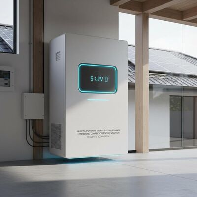 Home Temperature Storage Solar Storage Battery 51.2v Hybrid Grid Connection Soluzione energetica per uso residenziale e commerciale